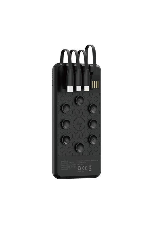 LİNKAGE 10.000mAh, Powerbank 5W, USB, Dahili Type-C, Mikro, Lightning Kablolu, LCD